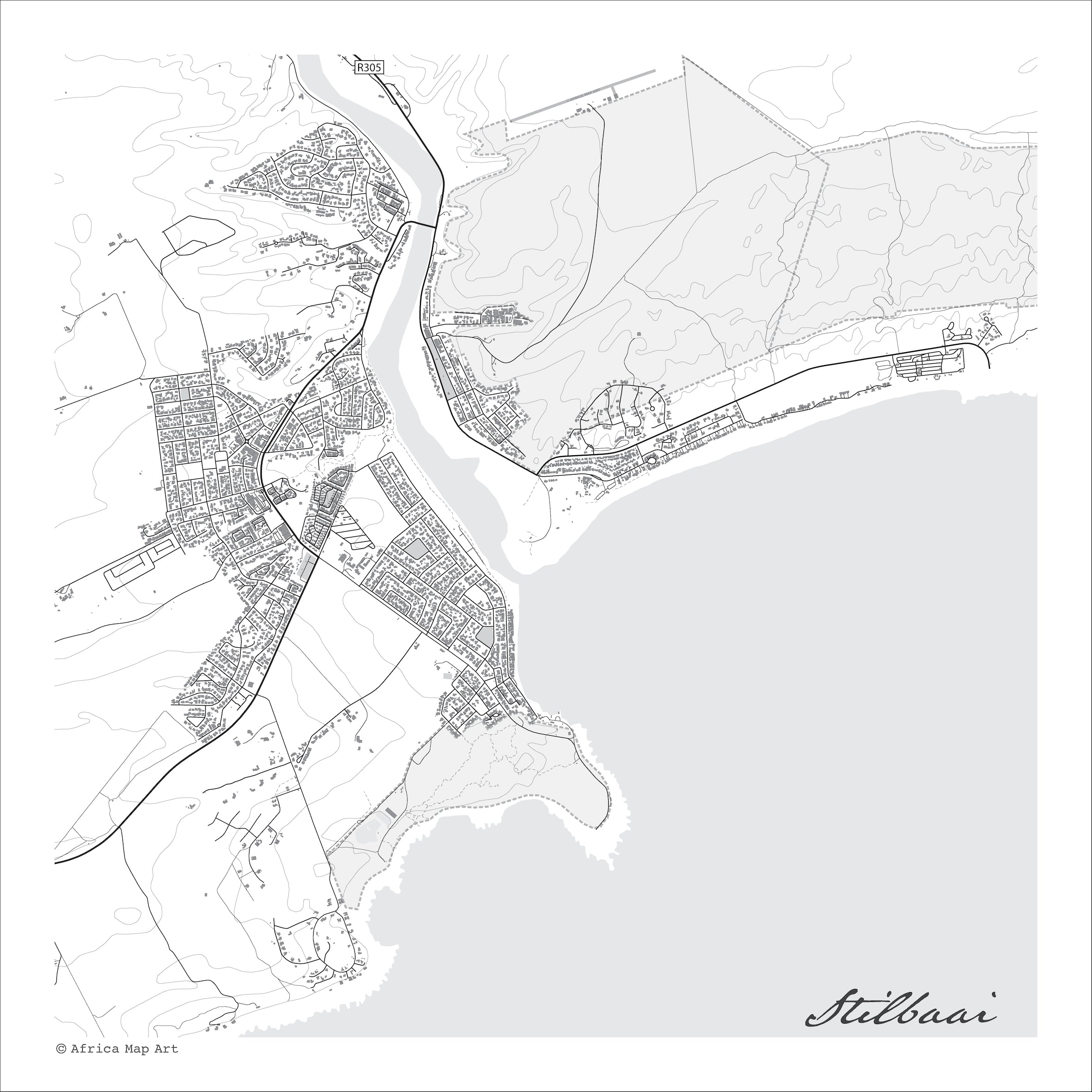 Stilbaai – Africa Map Art