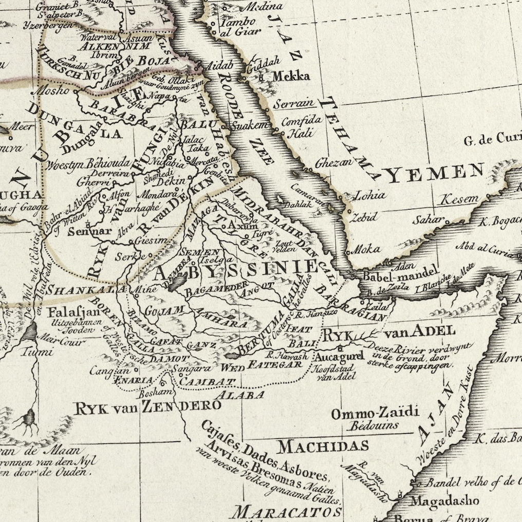 1763 Map of Africa by Isaak Tirion
