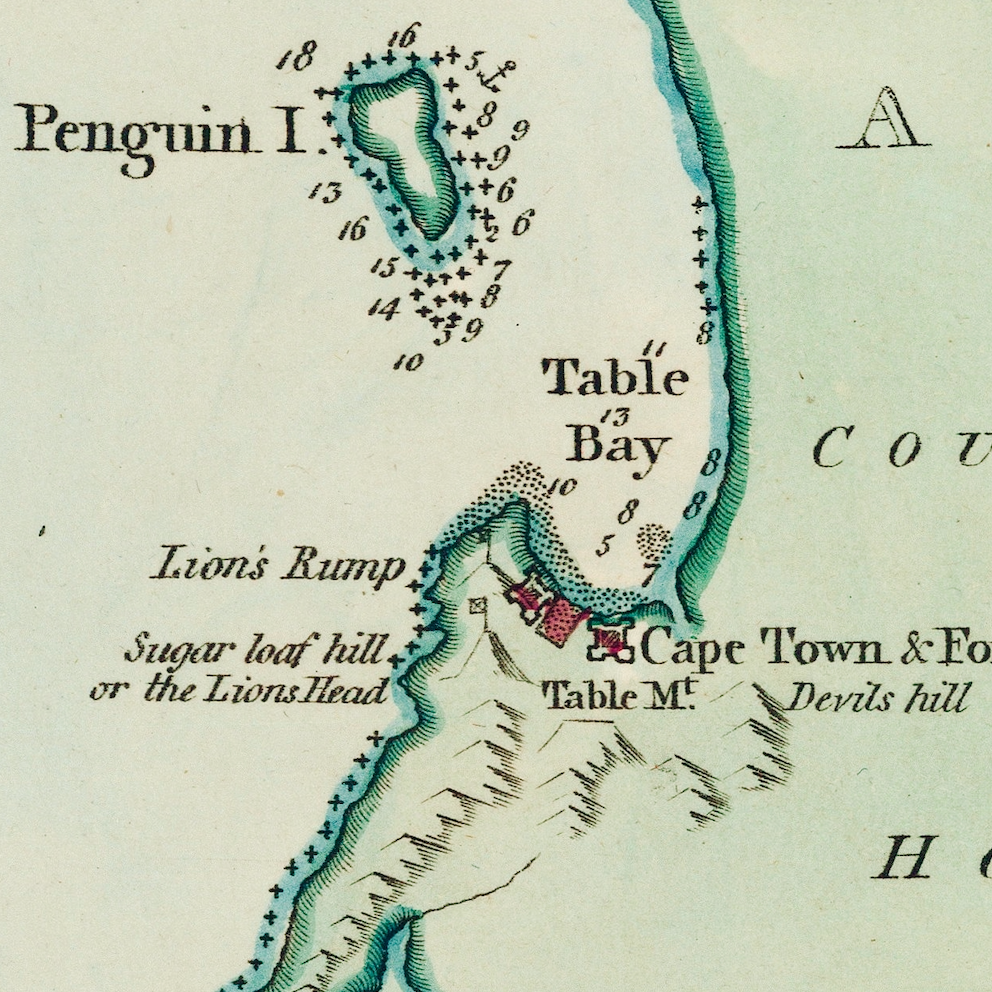 1800 Map of the Cape of Good Hope by John Luffman