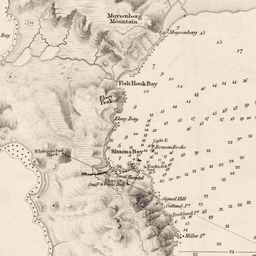 1822 Admiralty Chart (No 636) of the Cape of Good Hope
