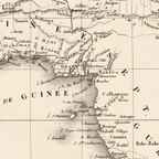 1840 Map of Africa by Adrien Brué