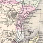 1864 Map of Africa by Mitchell