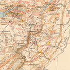 1896 Geological Map of Africa south of the Zambezi by FPT Struben