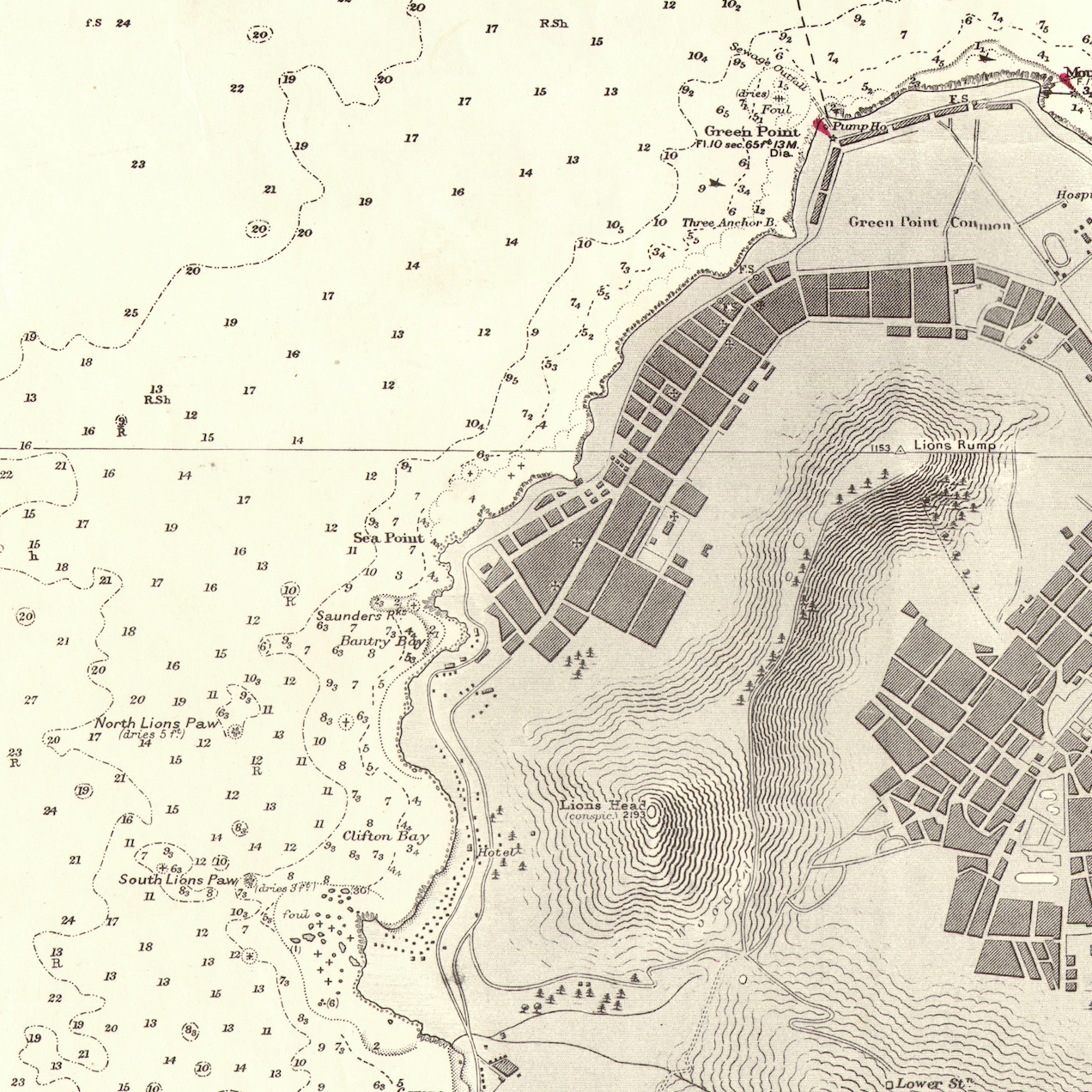 1966 Admiralty Chart (No 1920) of Table Bay