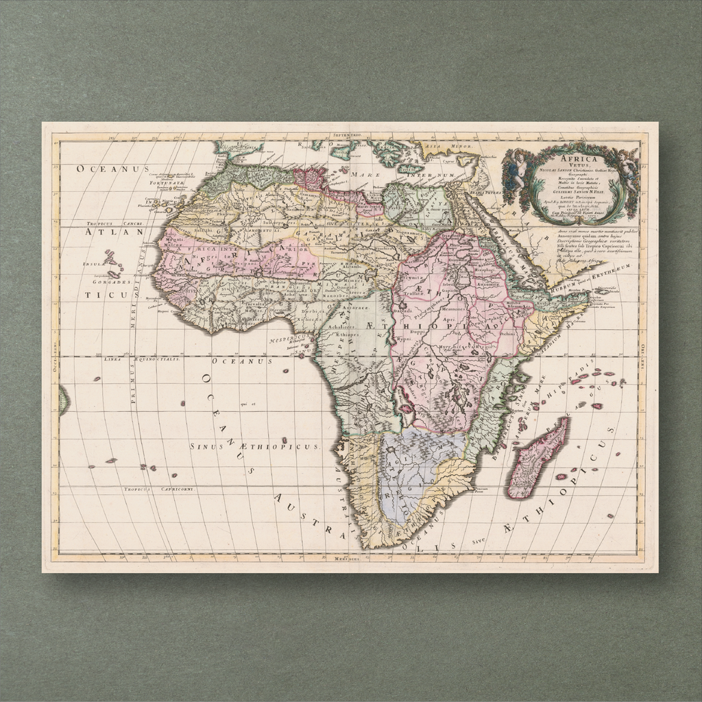 1702 Map of Africa by Nicolas Sanson