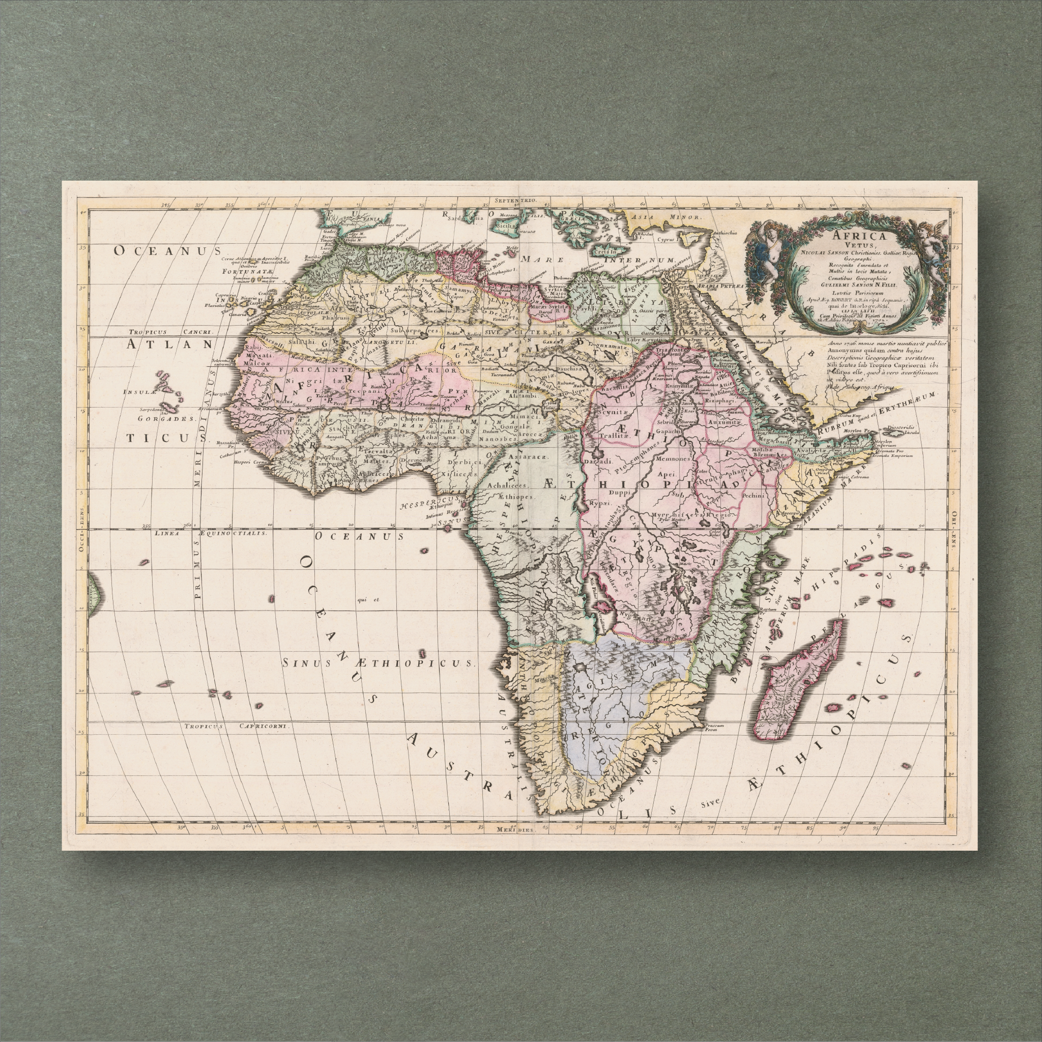 1702 Map of Africa by Nicolas Sanson