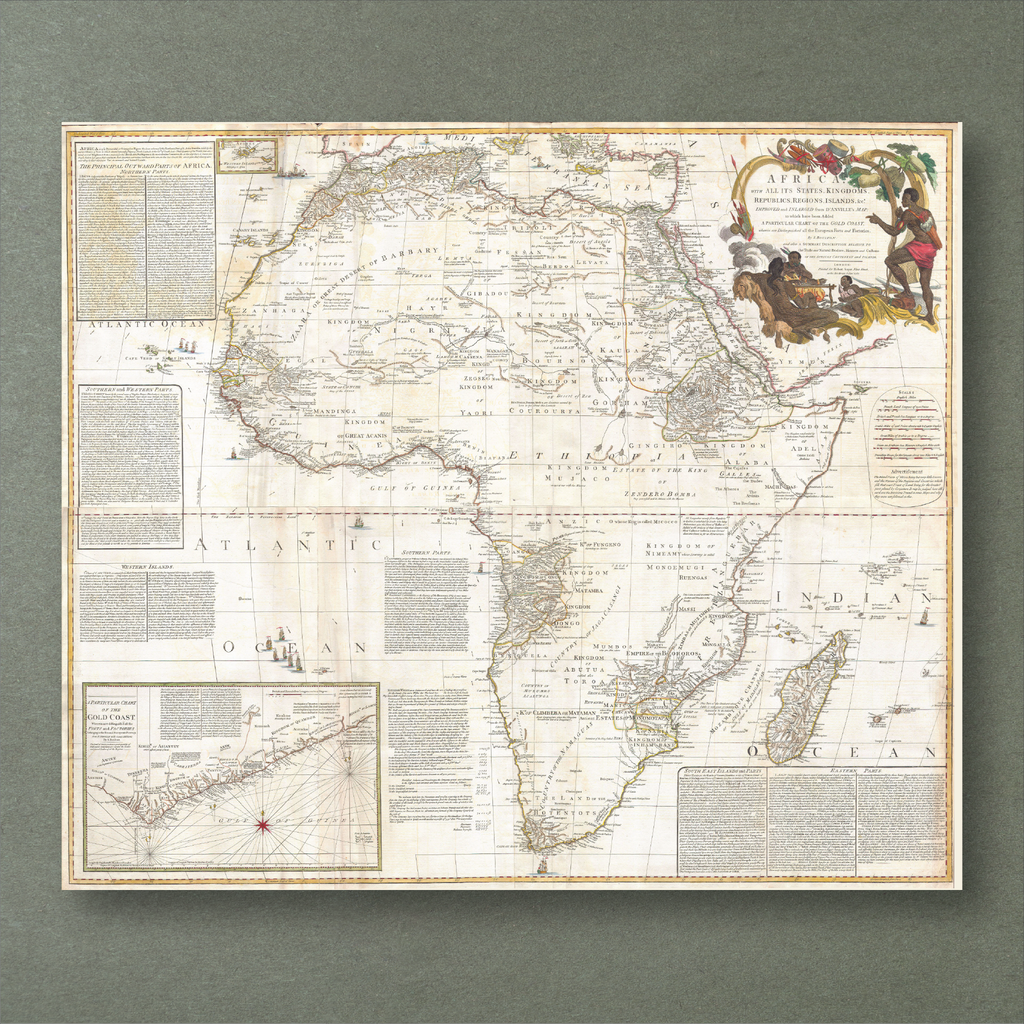 1787 Map of Africa by Samuel Bolton