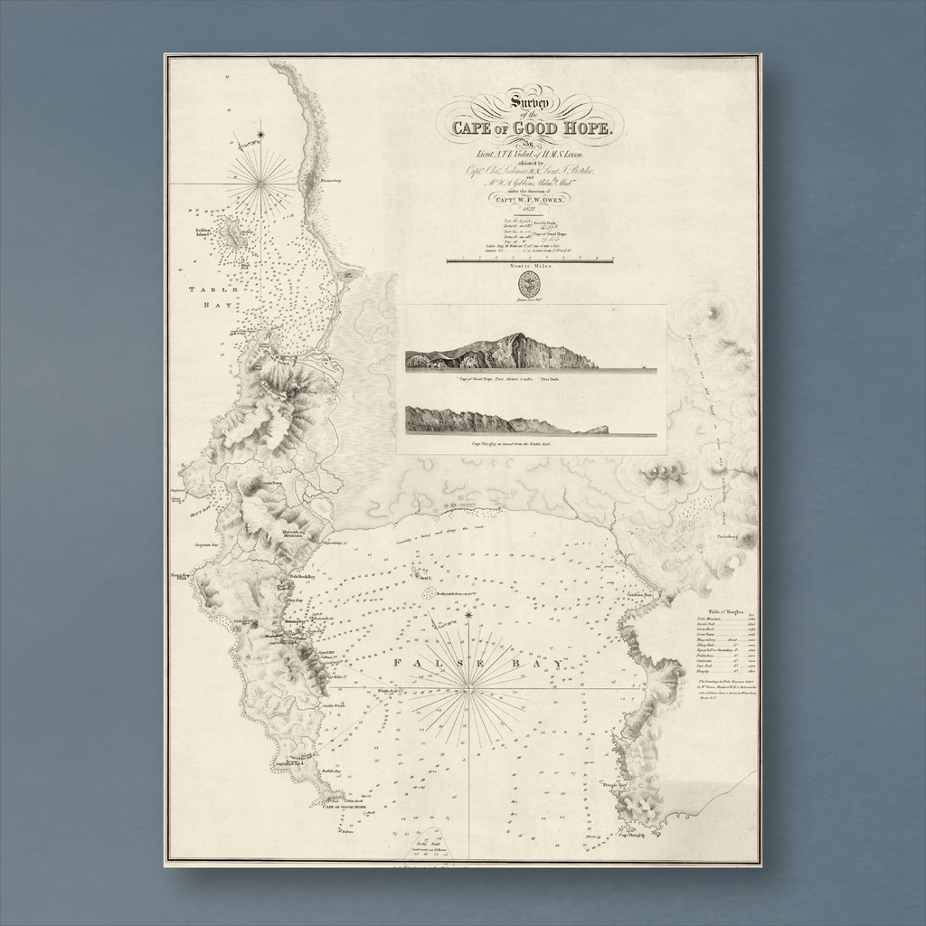 1822 Admiralty Chart (No 636) of the Cape of Good Hope