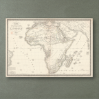 1822 Map of Africa by Adrien Brué