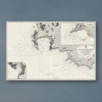 1867 Admiralty Chart (No 2082) of the south coast of Africa from Table Bay to Cape Agulhas