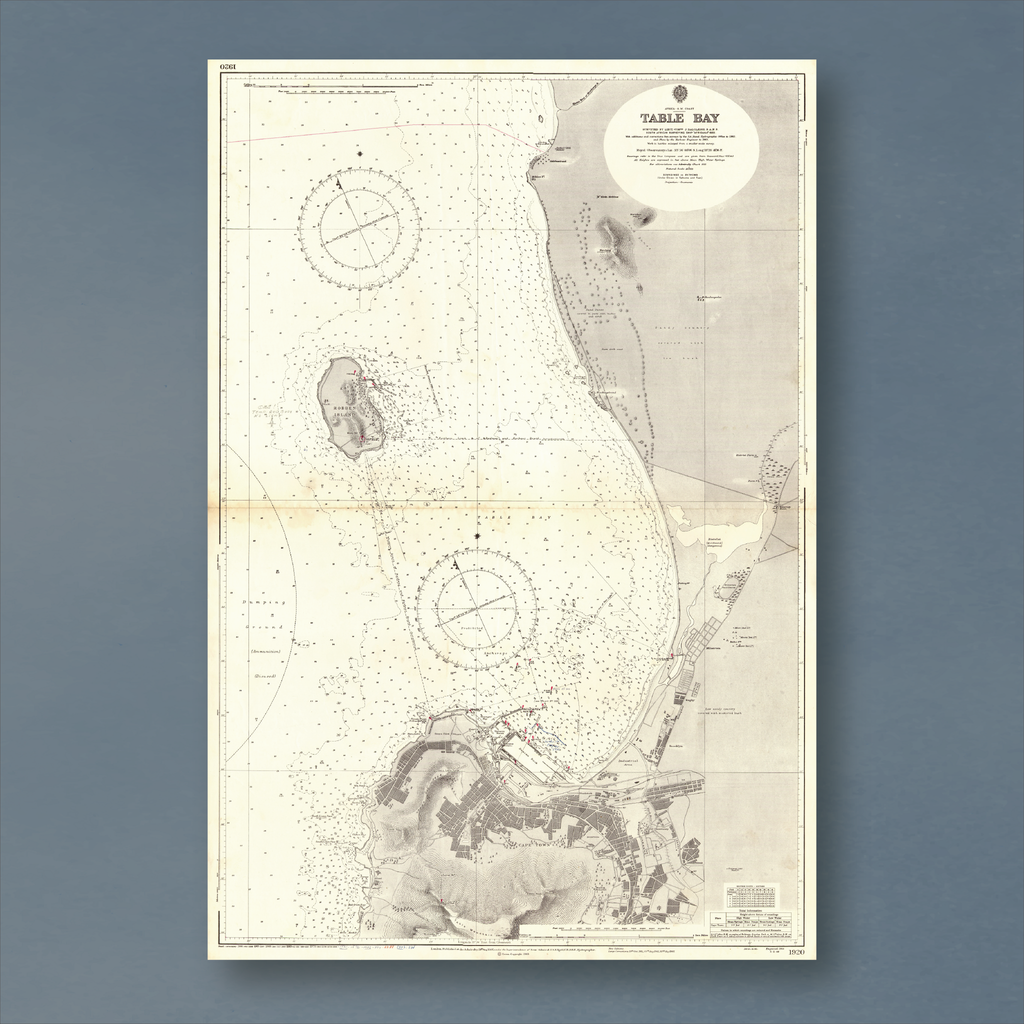 1966 Admiralty Chart (No 1920) of Table Bay