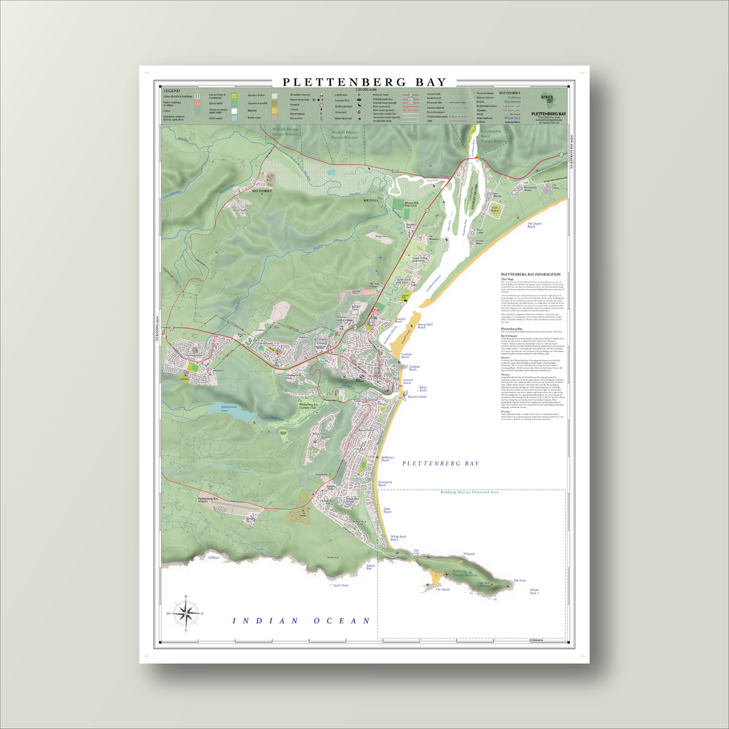 Plettenberg Bay Large Map - Contemporary