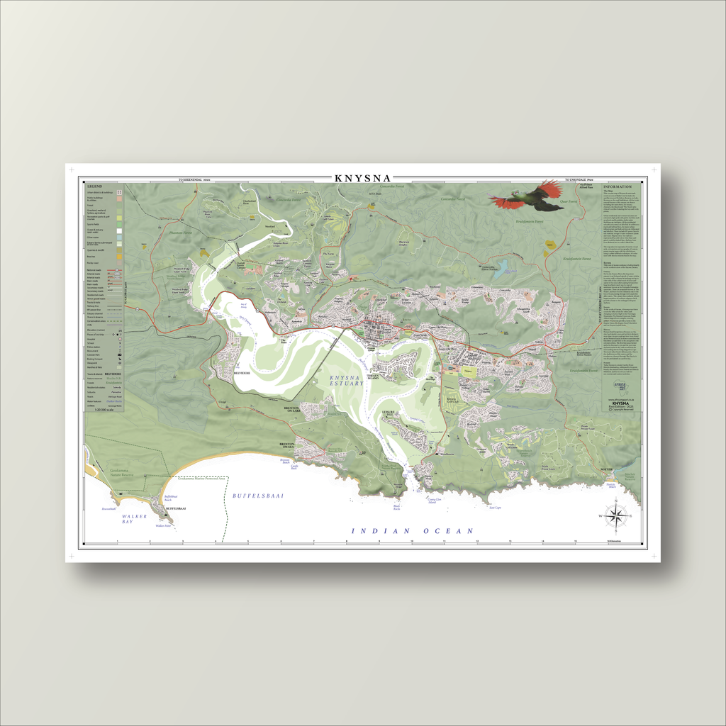 Knysna Large Map | Contemporary