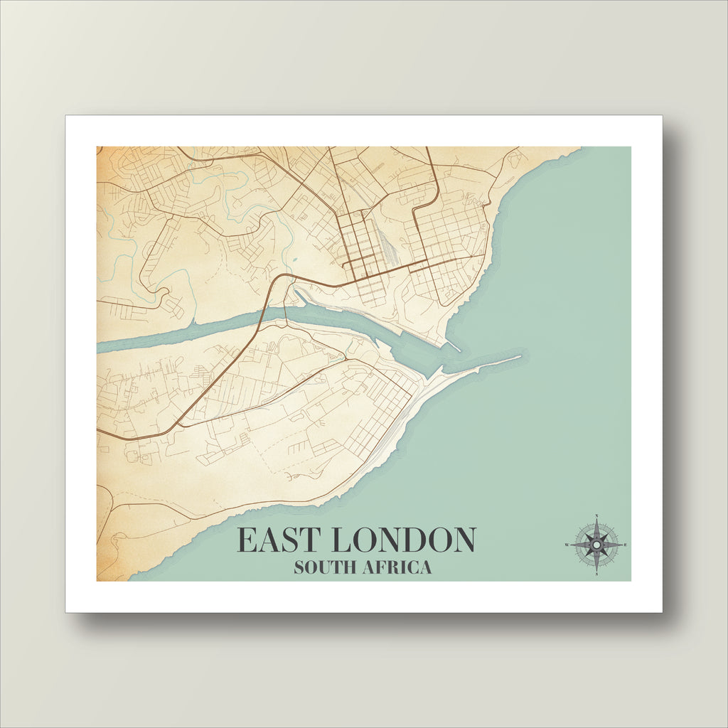 East London Harbour | Antique – Africa Map Art