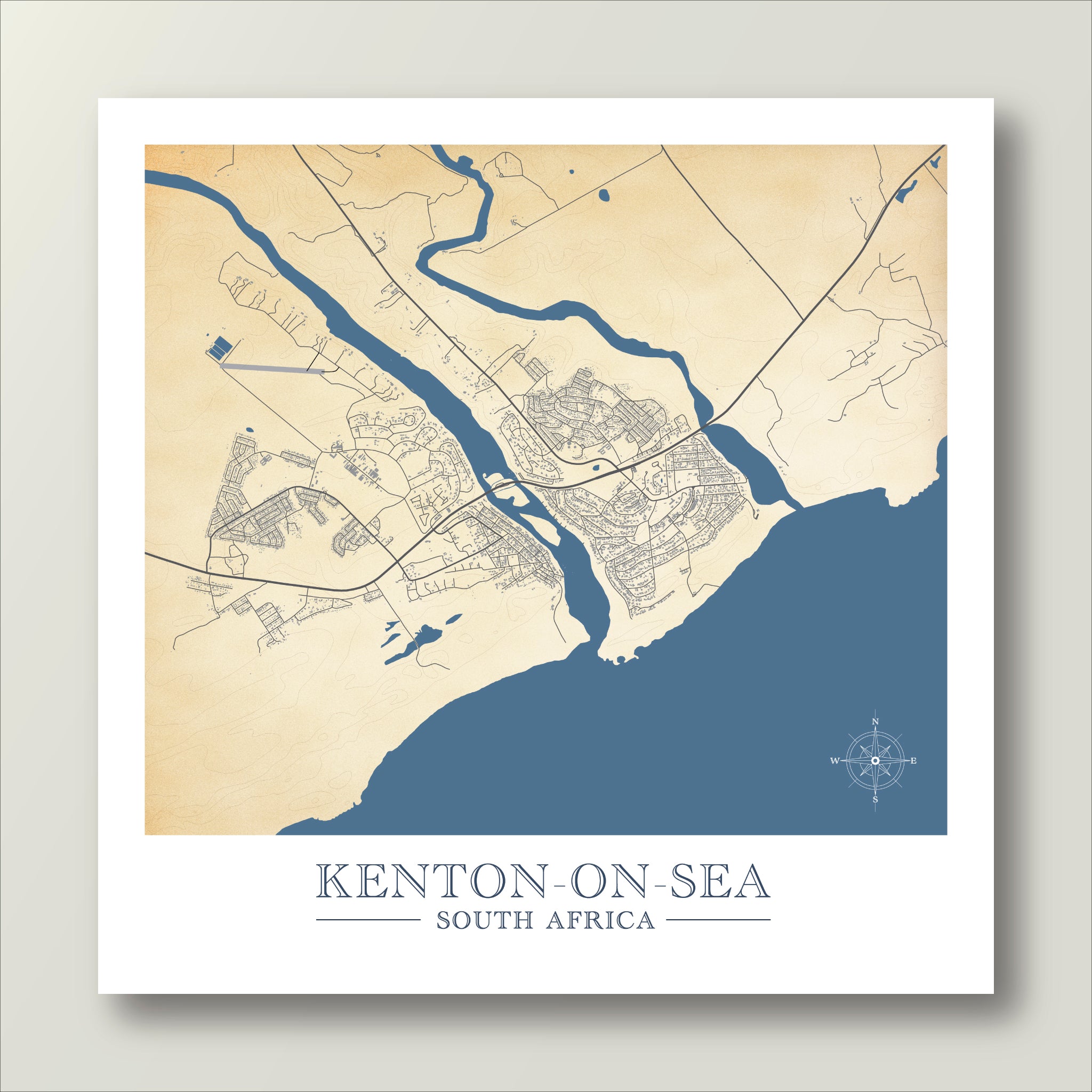 Kenton-on-Sea | Island Blue Poster Style