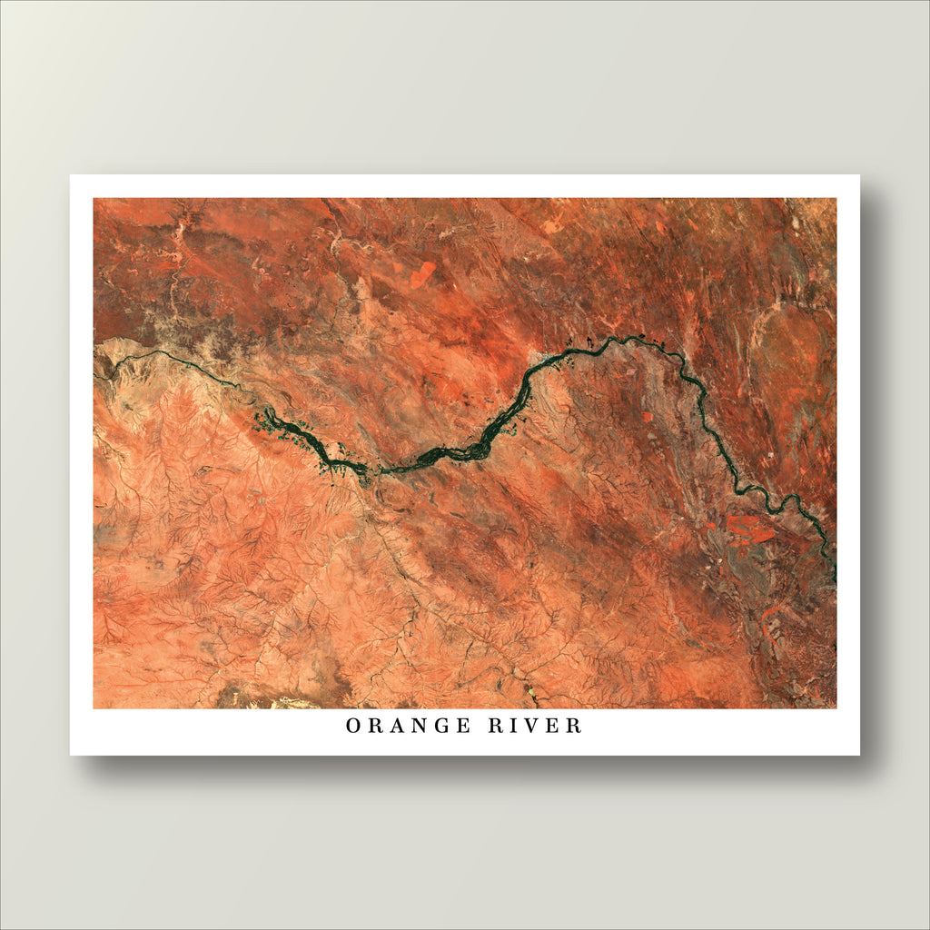 Orange River Satellite Image | Poster – Africa Map Art