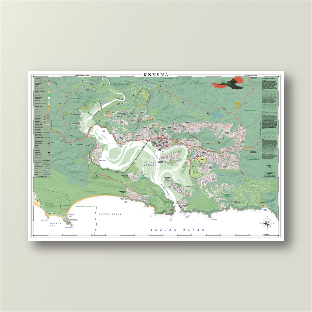 Knysna Large Map | Contemporary