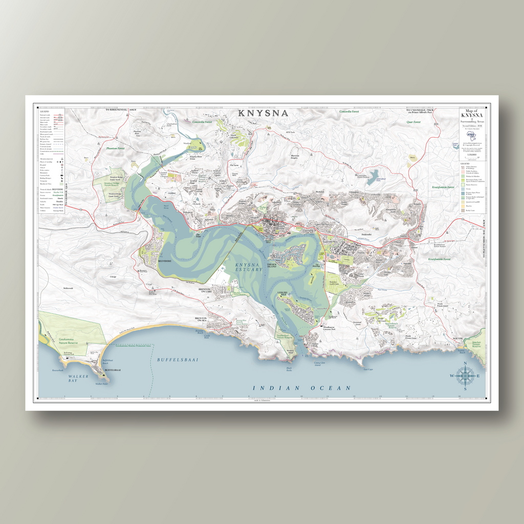 Knysna Large Map | Classic