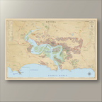 Knysna Large Map | Vintage
