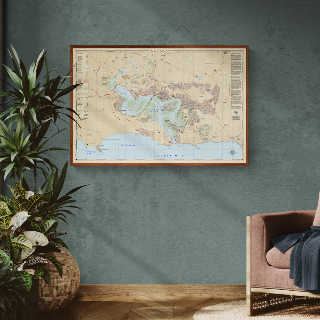 Knysna Large Map | Vintage