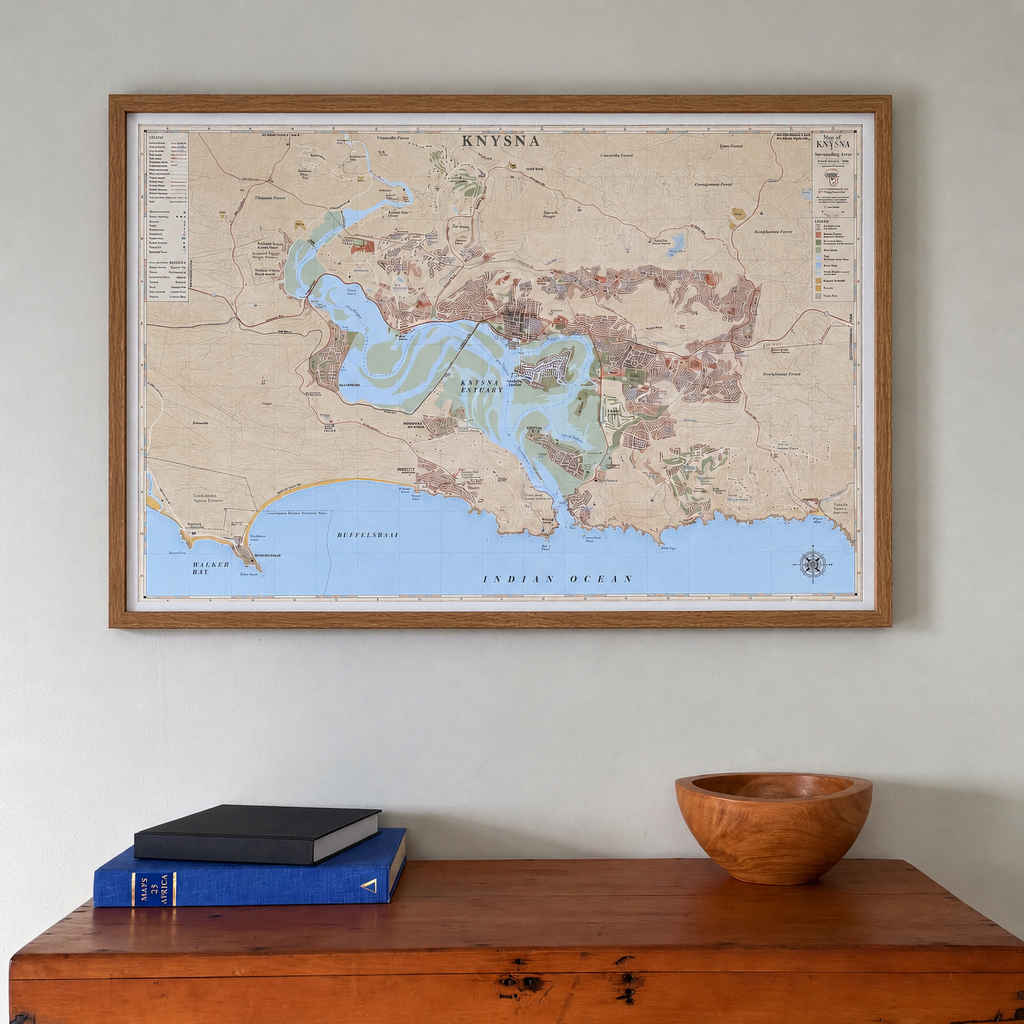 Knysna Large Map | Vintage