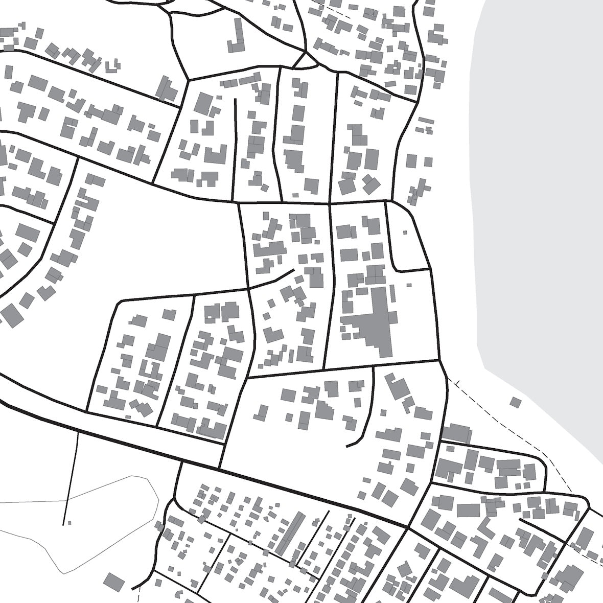 Close-up detail of the Arniston & Surrounds Mono map print, showing the fine line work and quality of the full-size print