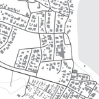 Close-up detail of the Arniston Village Classic map print, showing the fine line work and quality of the full-size print.