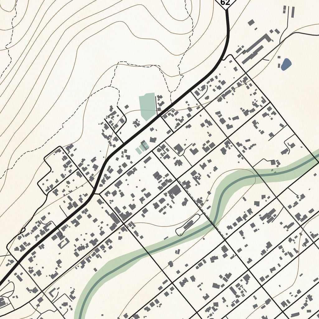 Close-up detail of the Barrydale Classic map print, showing the fine line work and quality of the full-size print.
