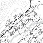 Close-up detail of the Barrydale Mono map print, showing the fine line work and quality of the full-size print.