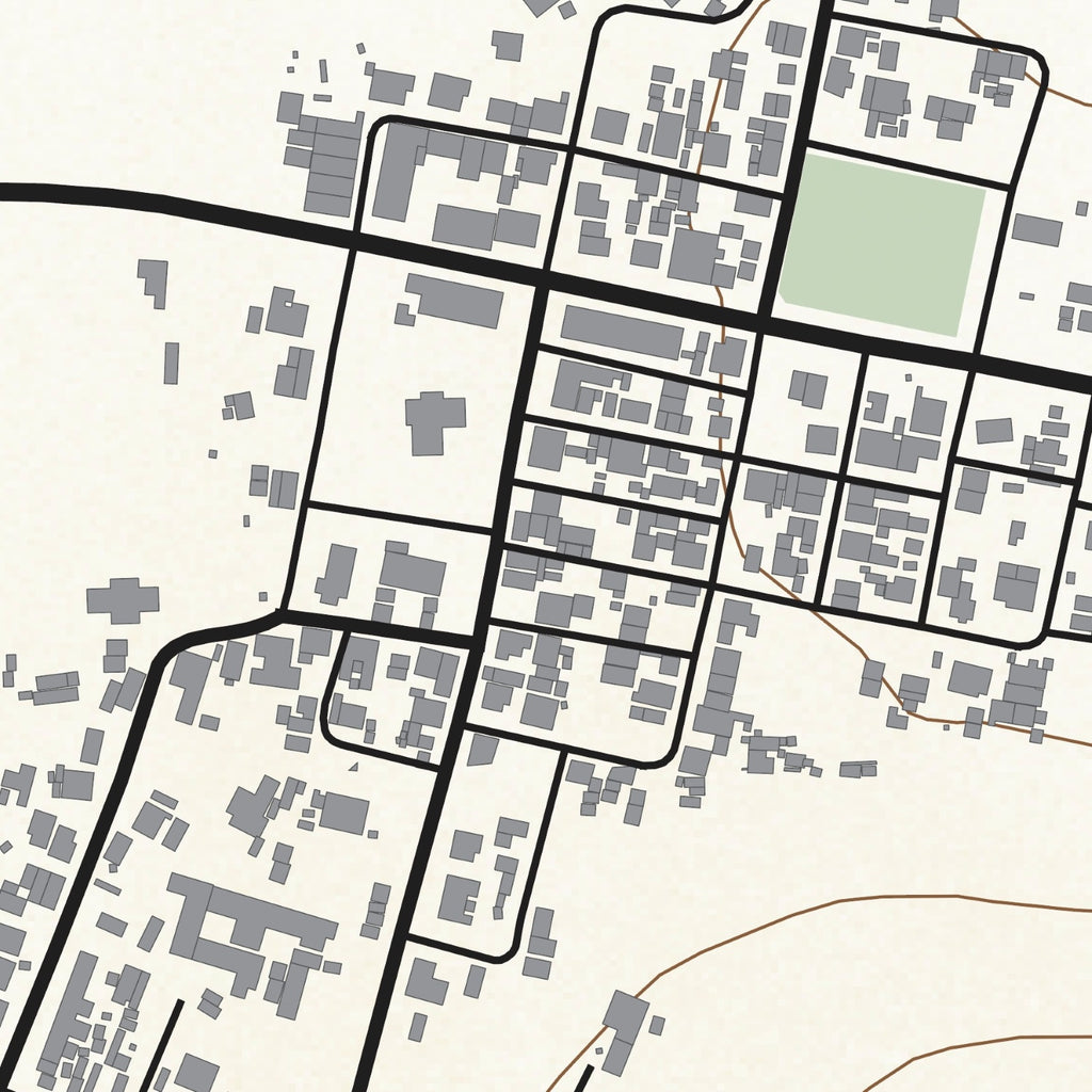 Close-up detail of the Calitzdorp Classic map print, showing the fine line work and quality of the full-size print.