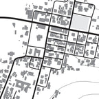 Close-up detail of the Calitzdorp Mono map print, showing the fine line work and quality of the full-size print.