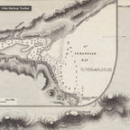 Close-up detail of the 1867 Admiralty chart of Cape Agulhas to Mossel Bay reproduction print, showing the inset plan of Port Beaufort and St Sebastian Bay