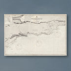 1867 Admiralty chart from Cape Agulhas to Mossel Bay, reproduction print showing the southern Cape coastline with depth soundings and compass roses
