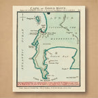 John Luffman's 1800 map of the Cape of Good Hope, showing the Cape Peninsula between Table Bay and False Bay, with green-edged coastlines
