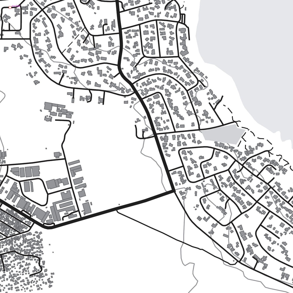 Close-up detail of the Cape St Francis Classic map print, showing the fine line work and quality of the full-size print.
