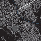 Close-up detail of the Ceres Granite map print, showing the fine line work and quality of the full-size print