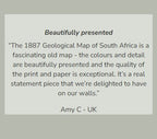Positive review on 1887 Geological Map of South Africa