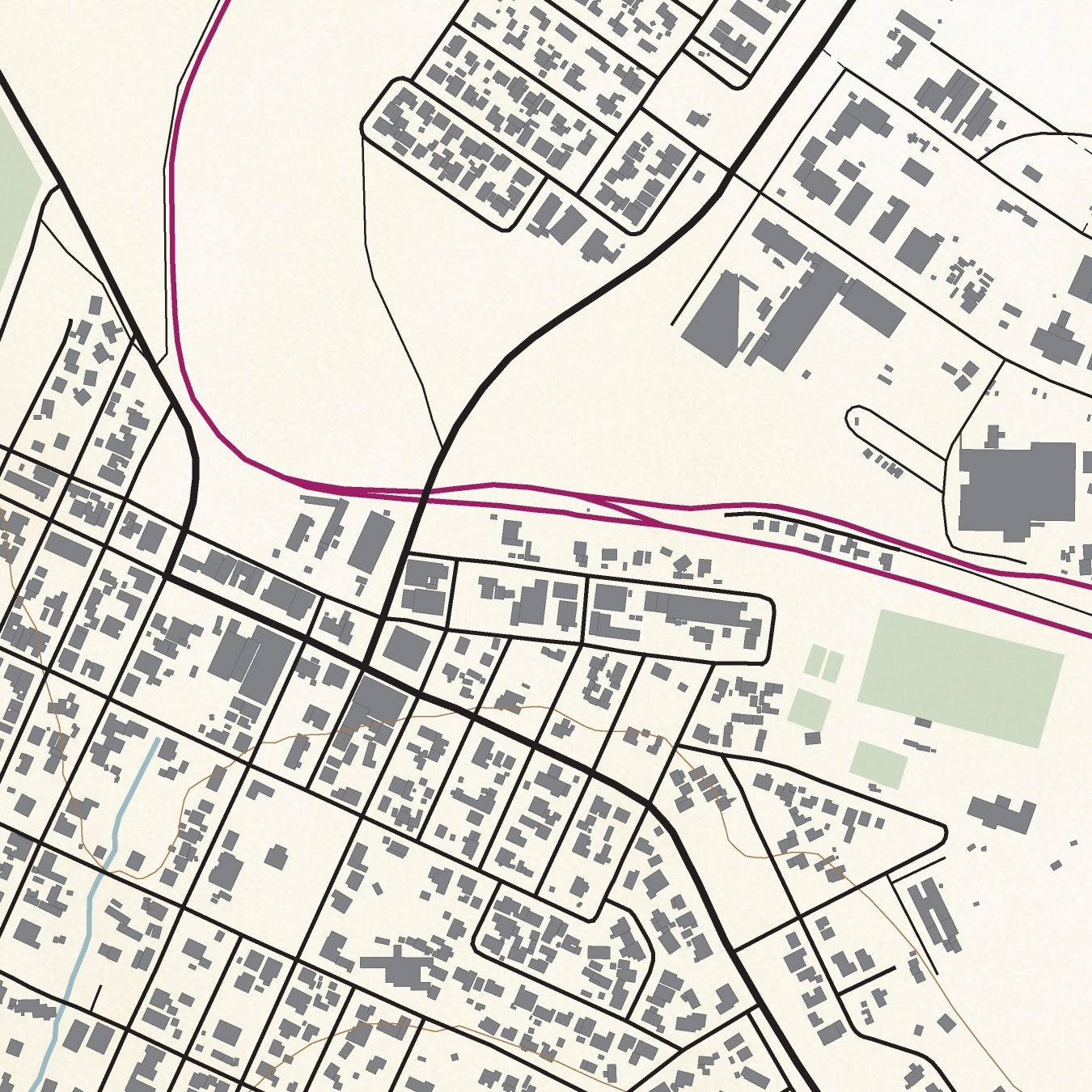 Close-up detail of the Darling Classic map print, showing the fine line work and quality of the full-size print