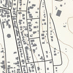 Close-up detail of the Genadendal Classic map print, showing the fine line work and quality of the full-size print.