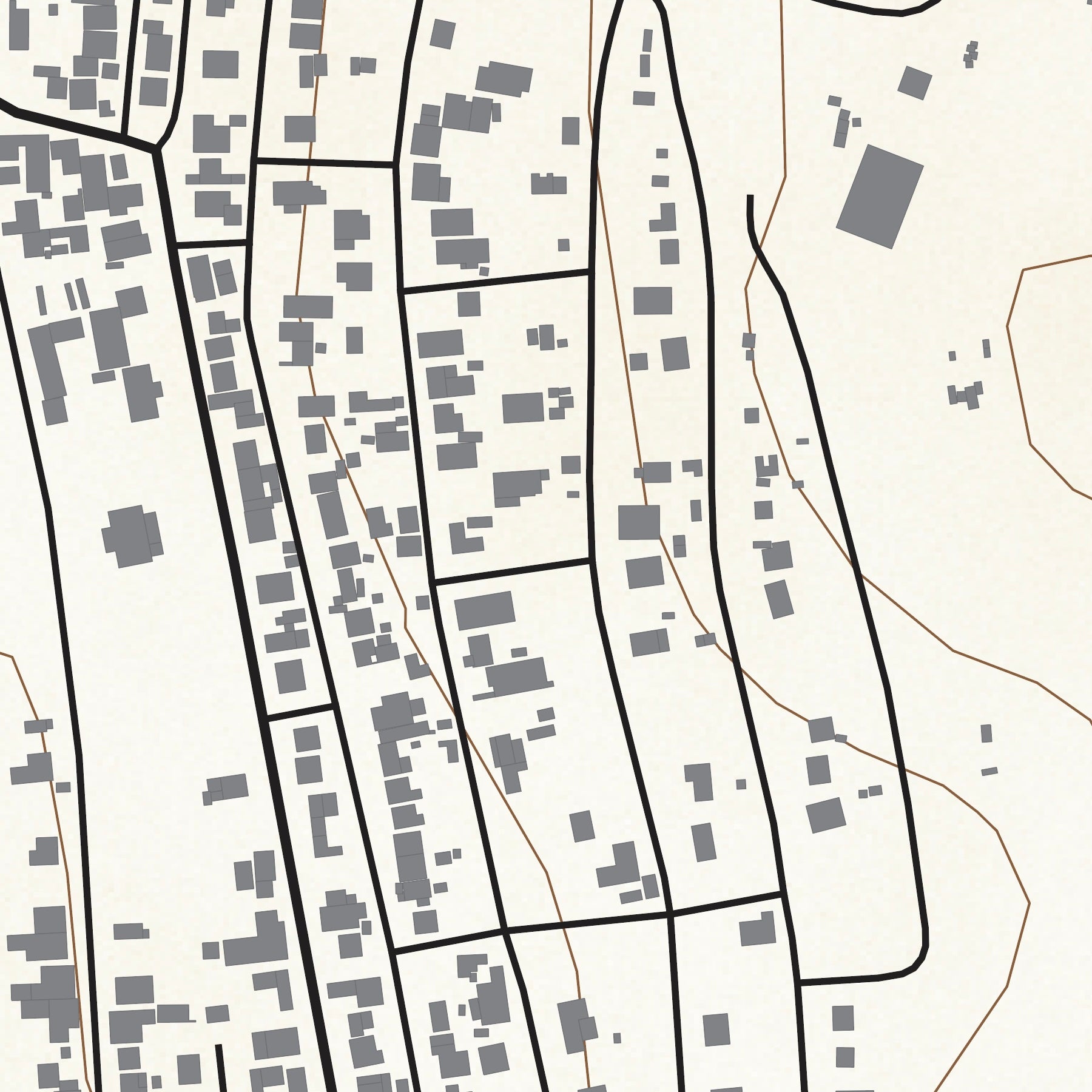 Close-up detail of the Genadendal Classic map print, showing the fine line work and quality of the full-size print.