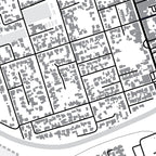 Close-up detail of the Graaff-Reinet Mono map print, showing the fine line work and quality of the full-size print