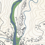 Close-up detail of the Groot Brakrivier Classic map print, showing the fine line work and quality of the full-size print