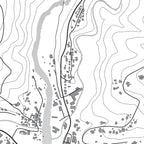 Close-up detail of the Groot Brakrivier Mono map print, showing the fine line work and quality of the full-size print