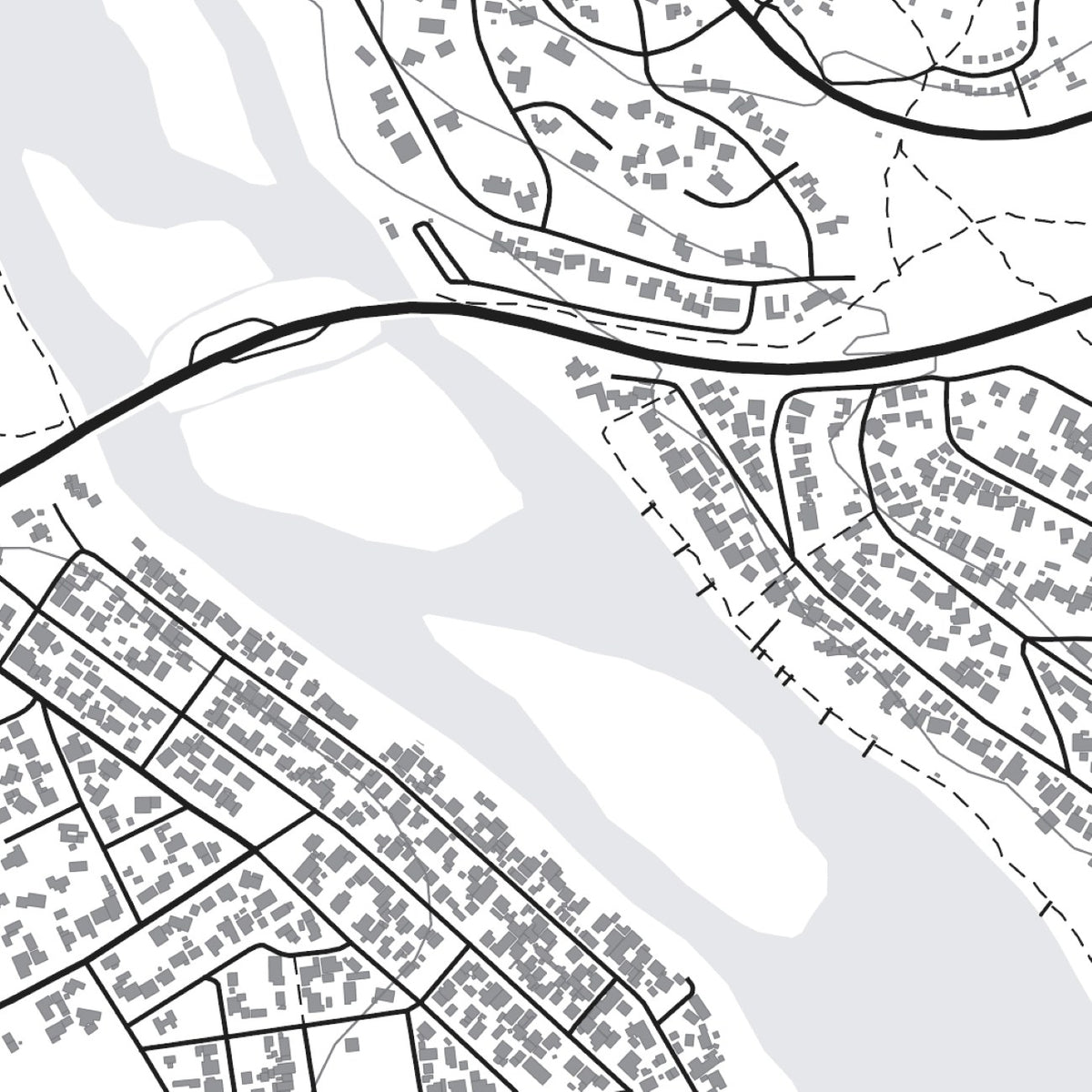 Close-up detail of the Kenton-on-Sea Mono map print, showing the fine line work and quality of the full-size print.