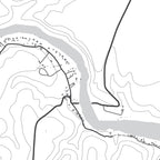 Close-up detail of the Malgas Mono map print, showing the fine line work and quality of the full-size print