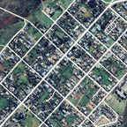 Close-up detail of the McGregor Aerial map print, showing the fine line work and quality of the full-size print.