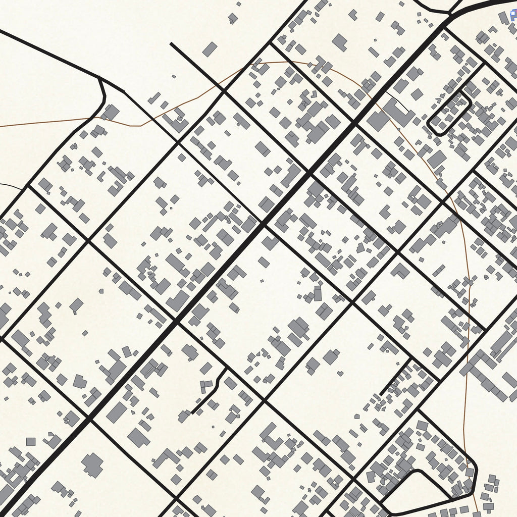 Close-up detail of the McGregor Classic map print, showing the fine line work and quality of the full-size print.