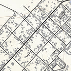 Close-up detail of the McGregor Classic map print, showing the fine line work and quality of the full-size print.