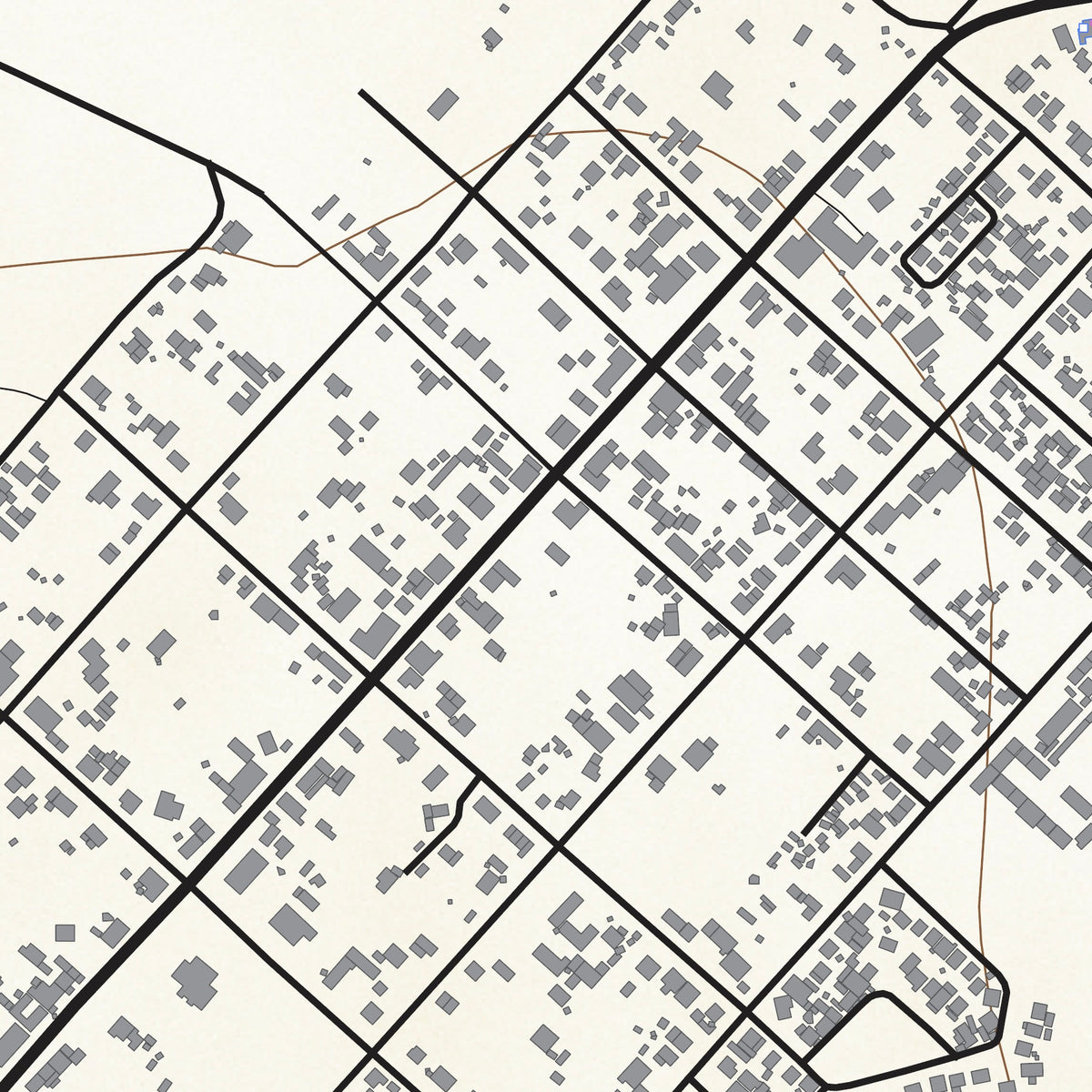 Close-up detail of the McGregor Classic map print, showing the fine line work and quality of the full-size print.
