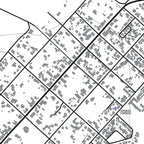 Close-up detail of the McGregor Mono map print, showing the fine line work and quality of the full-size print.